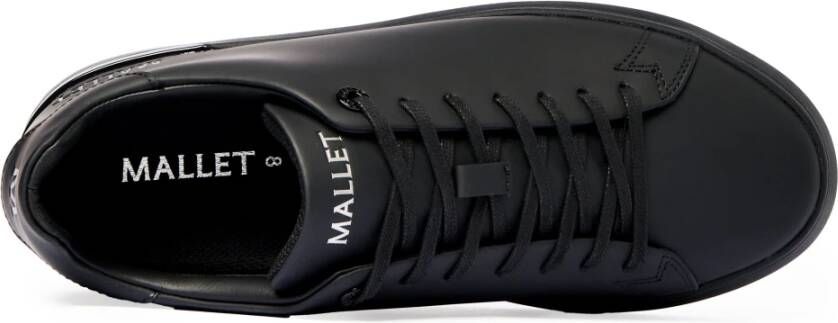 Mallet London Luxe Zwarte Leren Sneakers Black Heren