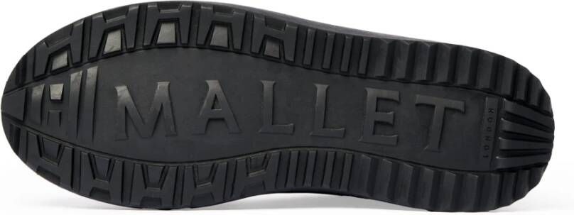 Mallet London Luxe Zwarte Leren Sneakers Black Heren