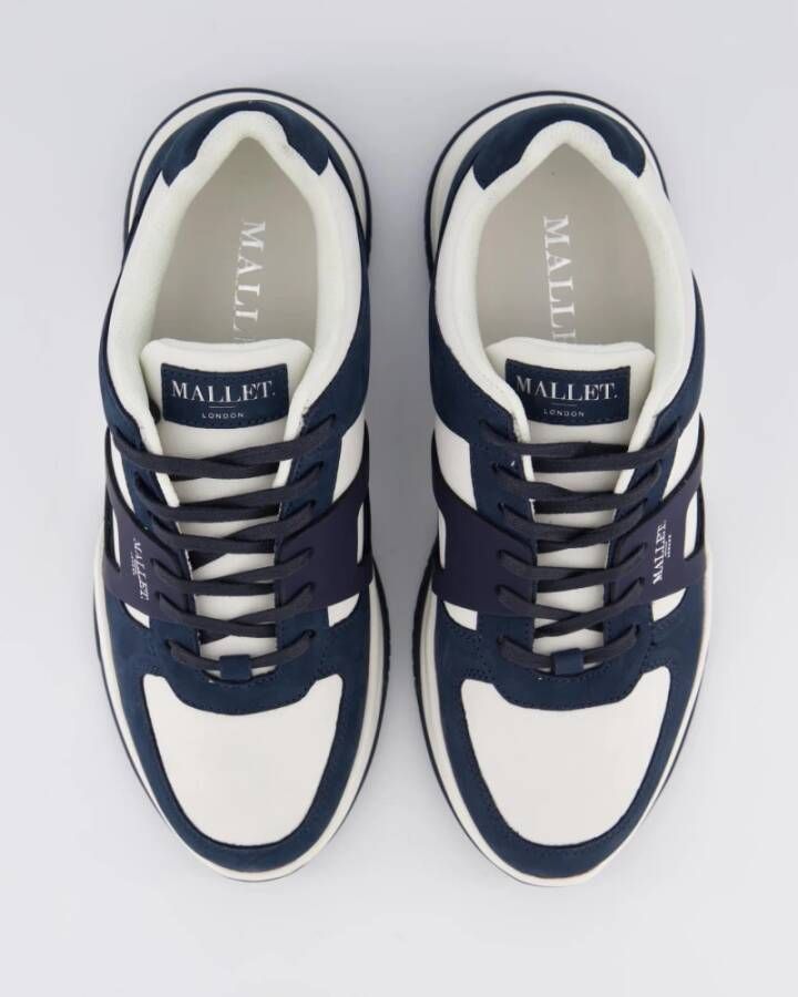 Mallet London Off-White Marquess Heren Stijlvol Overhemd Blue Heren