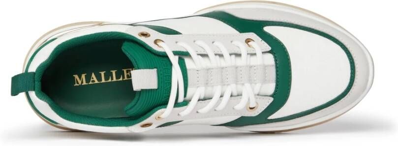 Mallet London Witte Groene Leren Sneakers Aw24 Green Heren