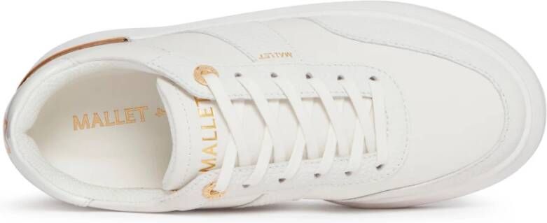 Mallet London Witte Gouden Dames Sneakers White Heren