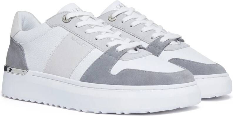 Mallet London Witte Grijze Hoxton Lite Sneakers Gray Heren