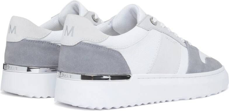 Mallet London Witte Grijze Hoxton Lite Sneakers Gray Heren