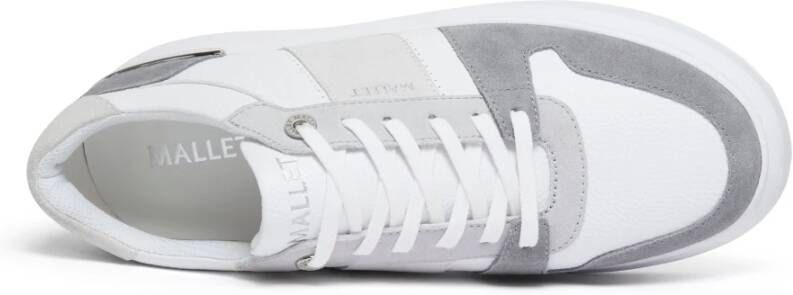 Mallet London Witte Grijze Hoxton Lite Sneakers Gray Heren