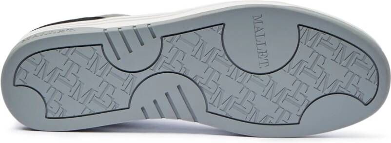Mallet London Witte Grijze Leren Sneakers