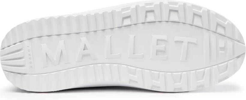 Mallet London Witte Leren Minimalistische Sneakers White Heren