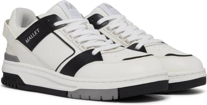 Mallet London 90's Skaterstijl Wit Zwart Schoen White Heren