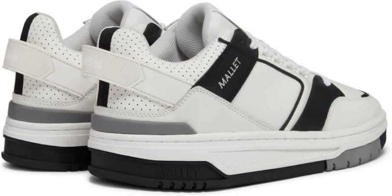 Mallet London 90's Skaterstijl Wit Zwart Schoen White Heren