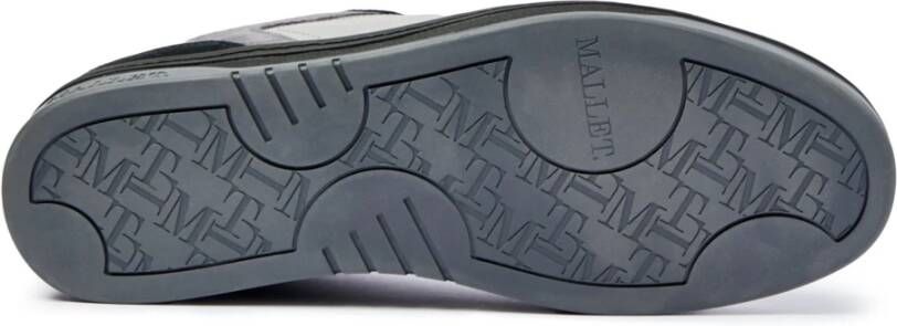 Mallet London Zwart Grijs Leren Sneakers