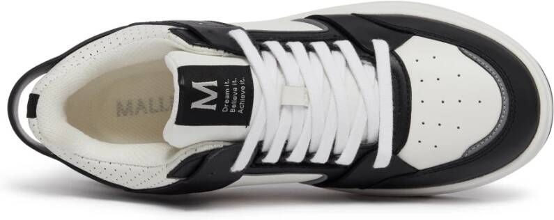Mallet London 90's Skaterstijl Zwart Wit Sneakers Black Dames