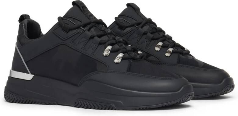 Mallet London Zwart Zilver Camo Sneakers Black Heren