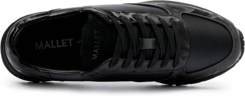 Mallet London Zwarte Camo Sneakers met Premium Materialen