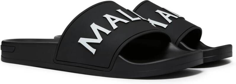 Mallet London Zwarte Logo Slide met Modern Ontwerp Black Heren