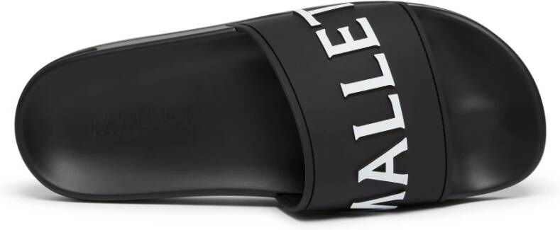 Mallet London Zwarte Logo Slide met Modern Ontwerp Black Heren