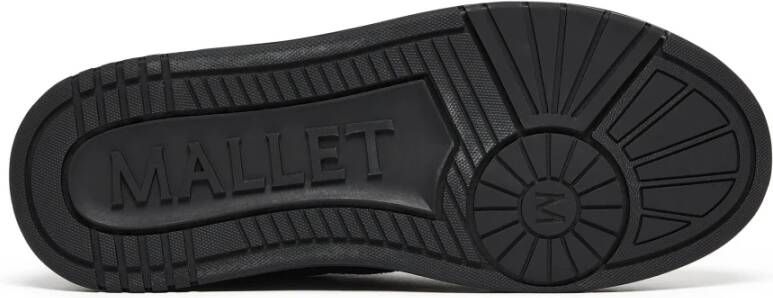 Mallet London Zwarte Spark Sneakers Luxe Textuur Monochroom
