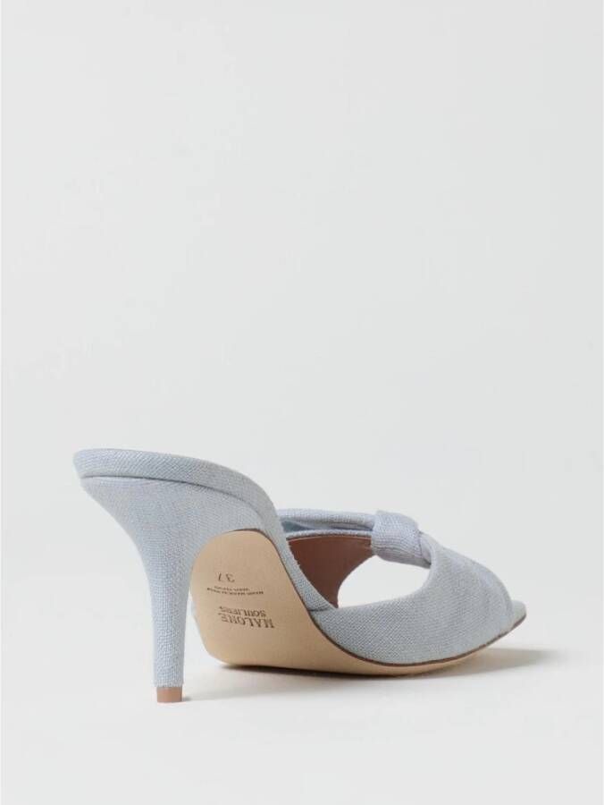Malone Souliers Blauwe Linnen Hakken Sandalen