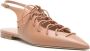 Malone Souliers Bruine Slingback Veterschoenen met Puntige Neus - Thumbnail 2