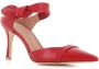Malone Souliers Rode leren knoop muiltjes hakken Red Dames - Thumbnail 2