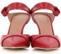Malone Souliers Rode leren knoop muiltjes hakken Red Dames - Thumbnail 4