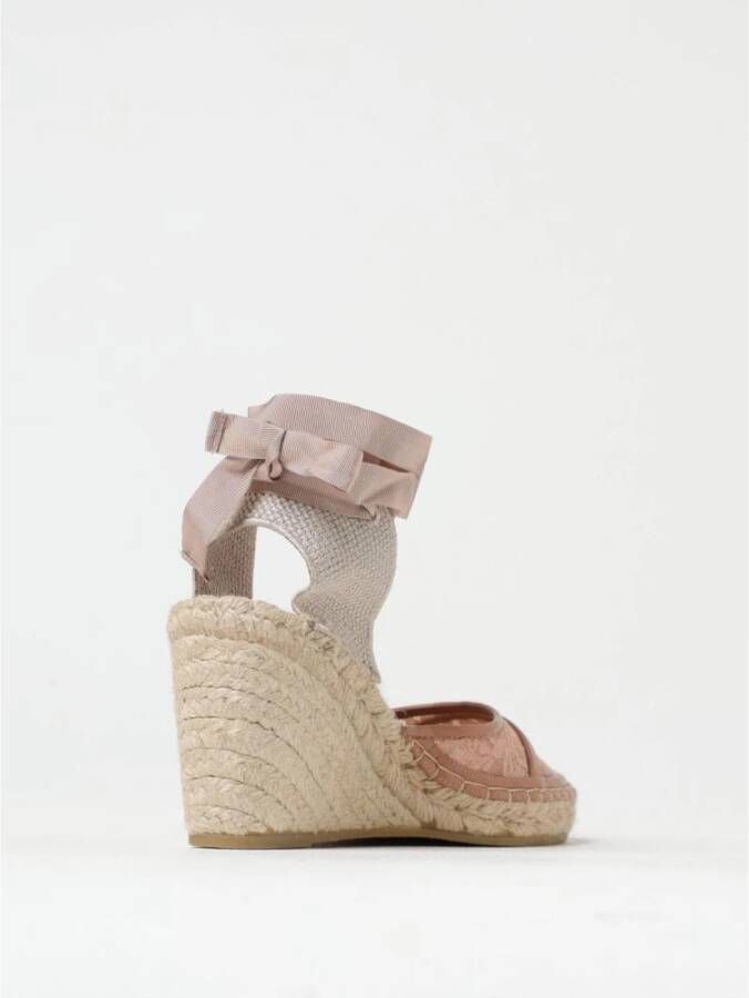 Malone Souliers Roze Kant Wig Espadrilles