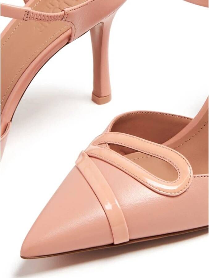 Malone Souliers Roze leren puntige neus stiletto hakken Pink Dames