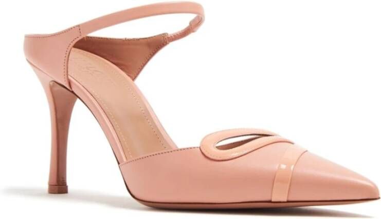 Malone Souliers Roze leren puntige neus stiletto hakken Pink Dames