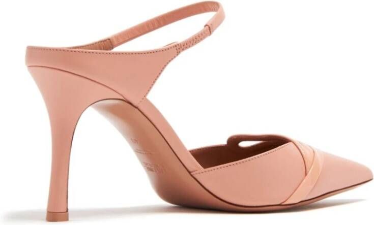 Malone Souliers Roze leren puntige neus stiletto hakken Pink Dames