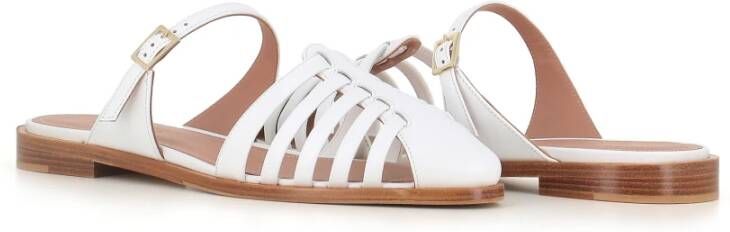 Malone Souliers Witte leren slingback schoenen White Dames