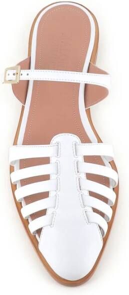 Malone Souliers Witte leren slingback schoenen White Dames