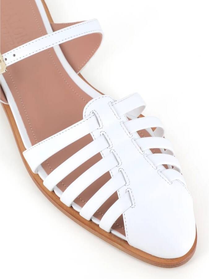 Malone Souliers Witte leren slingback schoenen White Dames