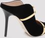 Malone Souliers Zwart Goud Velvet Maureen Schoenen Black Dames - Thumbnail 4