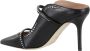 Malone Souliers Zwarte leren stiletto muiltjes met studs - Thumbnail 2