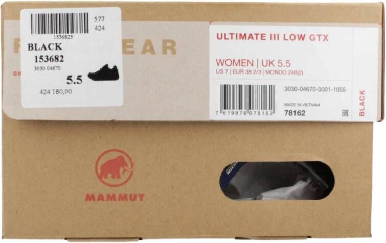 mammut Ultimate III Sneakers Black Dames