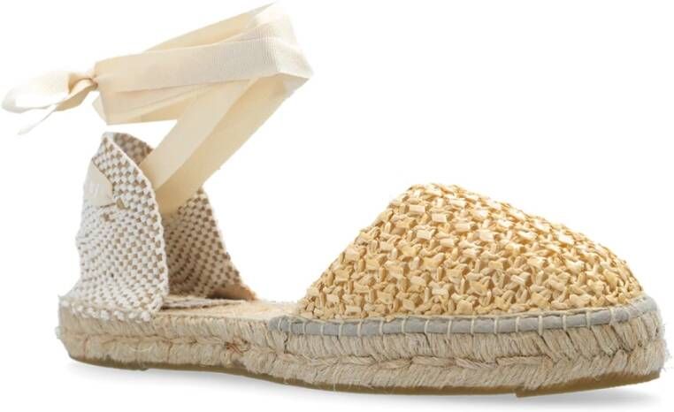 Manebí Espadrilles met logo Beige Dames