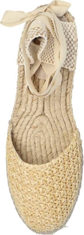 Manebí Espadrilles met logo Beige Dames