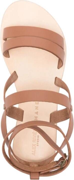 Manebí Flat Sandals Brown Dames