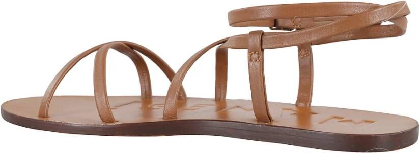 Manebí Gekruiste leren sandalen in Cuoio