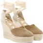 Manebí Hamptons Sleehak Espadrilles Beige Dames - Thumbnail 4