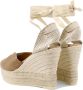 Manebí Hamptons Sleehak Espadrilles Beige Dames - Thumbnail 6