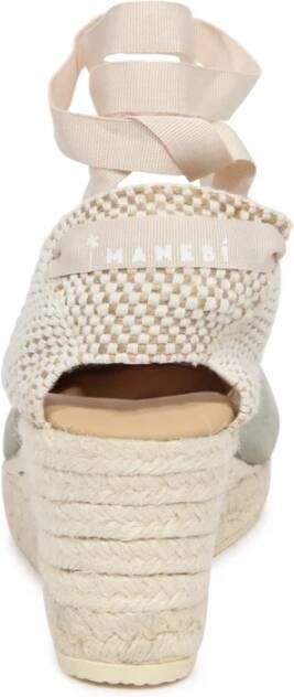 Manebí Lage Sleehak Espadrille Sandaal Hamptons Sage