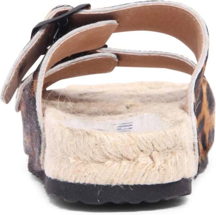 Manebí Sandalen met luipaardprint