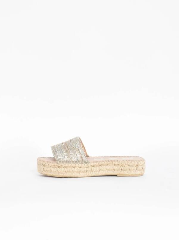 Manebí Lurex Katoenmix Geweven Sandalen