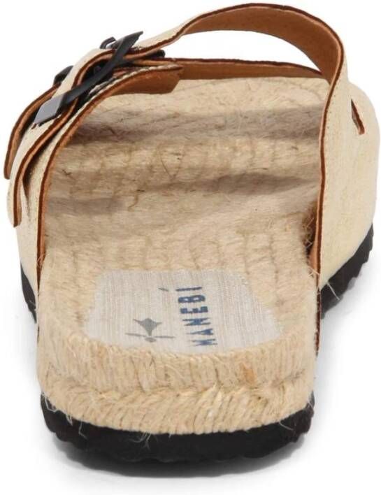 Manebí Metallic Leren Gouden Slippers