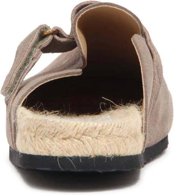 Manebí Suede Klomp Muiltjes Hamptons Coco Bruin