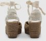 Manebí Lage Sleehak Espadrille Sandaal Vintage Taupe - Thumbnail 4