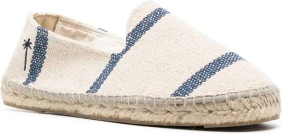 Manebí Yucatan Stripes Canvas Espadrilles Beige Heren