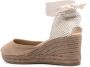 Manebí Lage Sleehak Espadrille Sandaal Vintage Taupe - Thumbnail 6