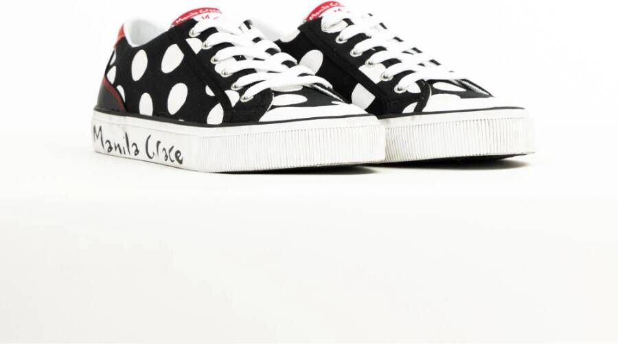 Manila Grace Dames Polka Dot Sneakers Black Heren