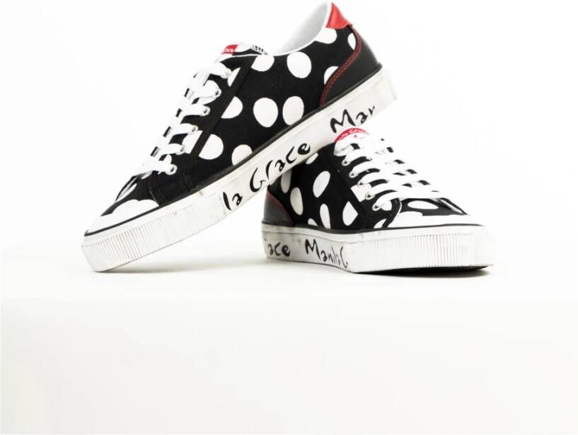 Manila Grace Dames Polka Dot Sneakers Black Heren