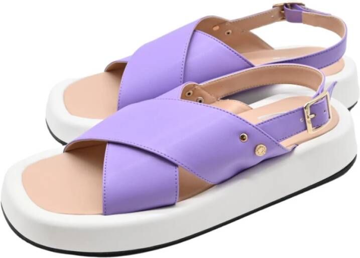 Manila Grace Hoge zool lavendel sandaal Purple Dames
